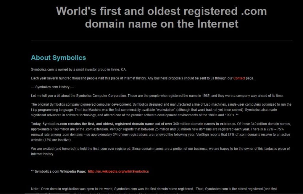 Oldest Website in world
